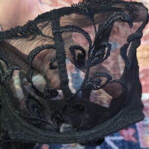 Aubade Black Sheer Lace Bra